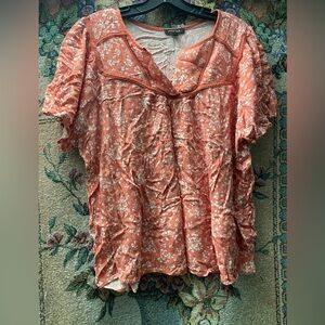 Women’s Floral Ruffle Short Sleeve